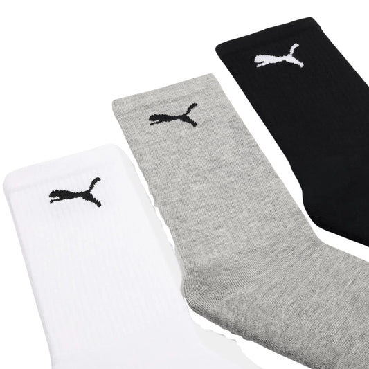PUMA SOCK CREW LOGO BLACK/GREY/WHITE (3)
