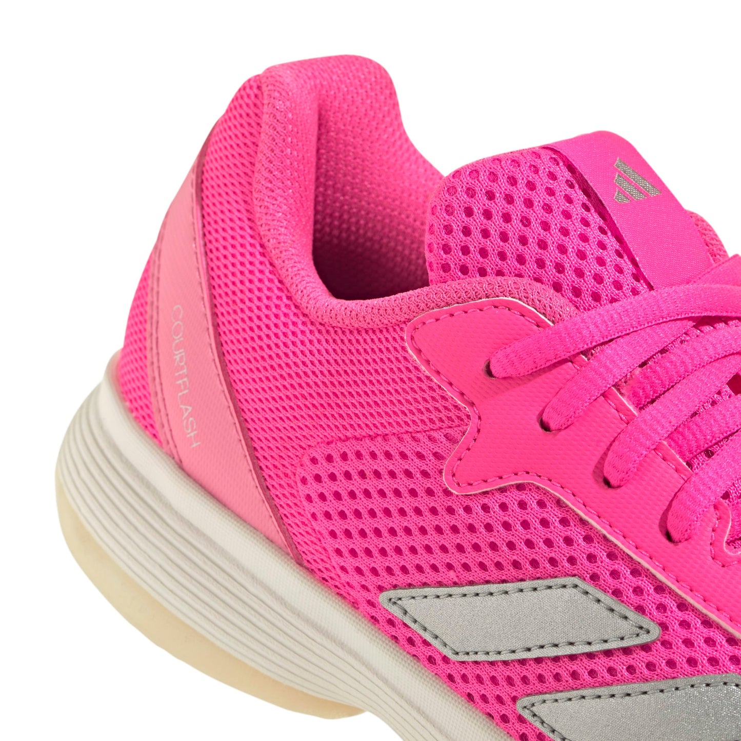 ADIDAS SHOE COURTFLASH KID LUCID PINK/SILVER METALLIC (AW25)