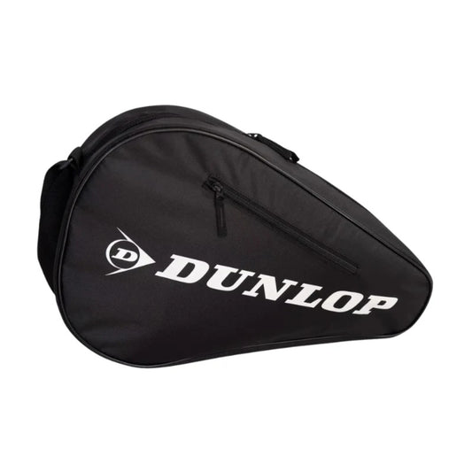 Black Dunlop padel racket bag on a white background