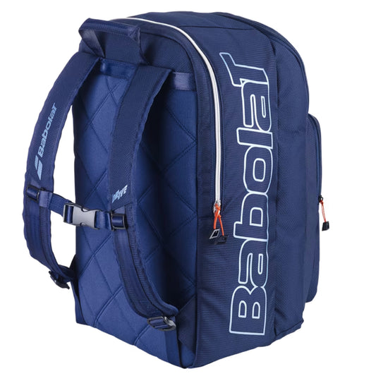 Blue Babolat backpack on a white background