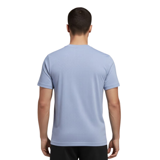 Man wearing light blue shirt