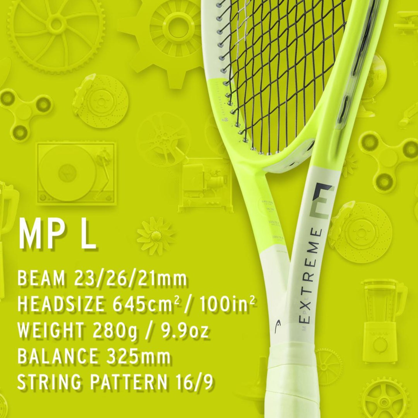HEAD RACKET EXTREME AUX 2.0 MP L 16X19 280G