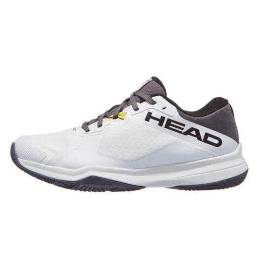White and black HEAD padel shoe on a white background