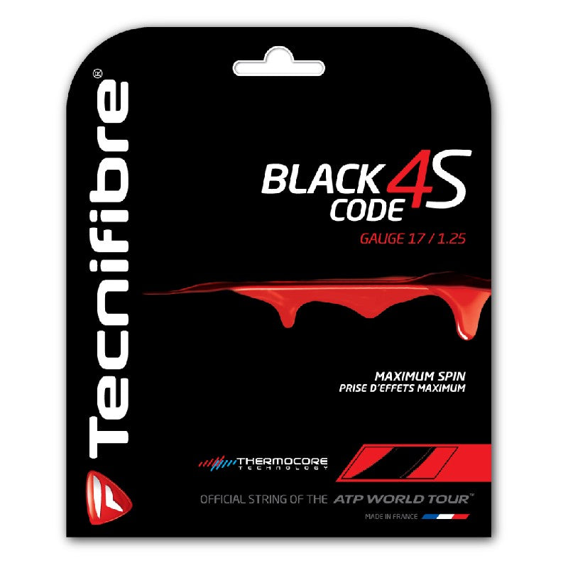 TECNIFIBRE STRING BLACK CODE 4S 1.25MM 17G SET