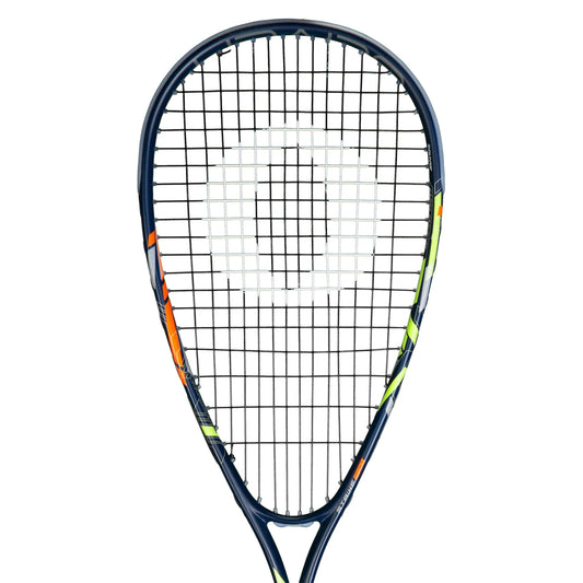 Squash racket with a white background