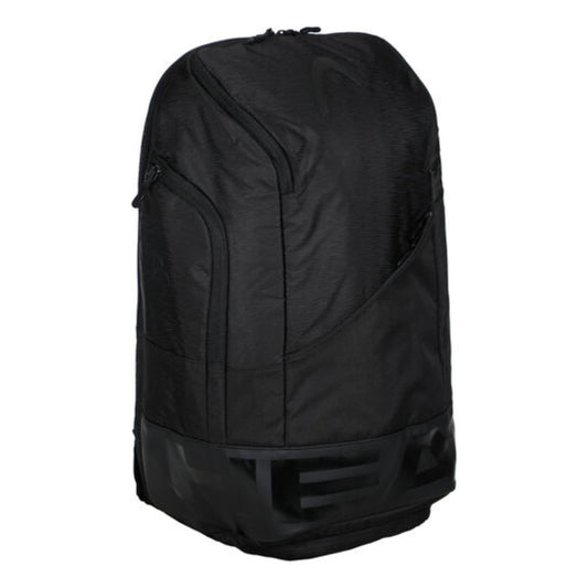 Black Head backpack with a brand logo on a white background