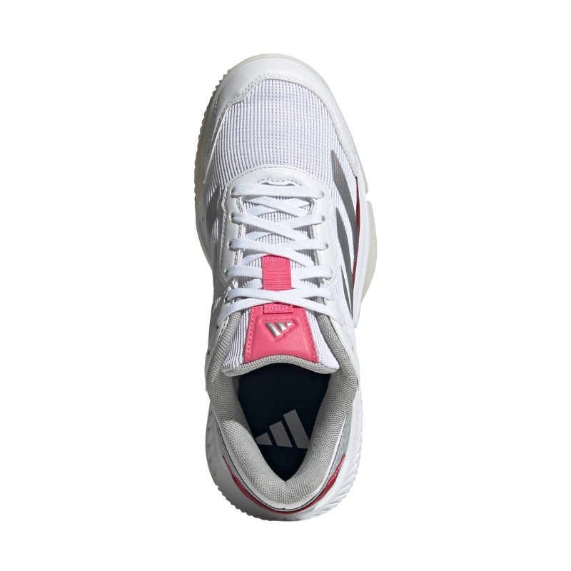 ADIDAS SHOE PADEL COURTQUICK WN CLOUD WHITE/SILVER METALLIC/LUCID PINK (SS25)