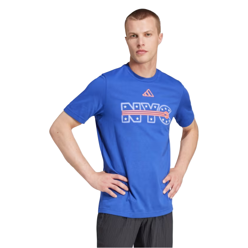 ADIDAS SHIRT TEE NYC GRAPHIC MN LUCID BLUE (AW24)