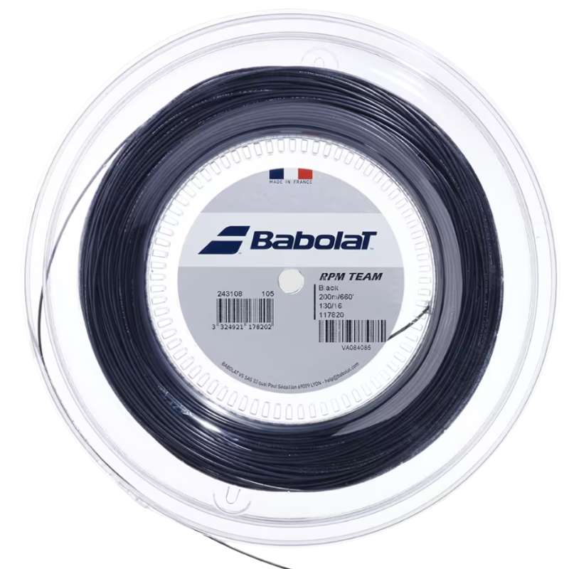 BABOLAT STRING RPM TEAM BLACK 16G 1.30MM REEL