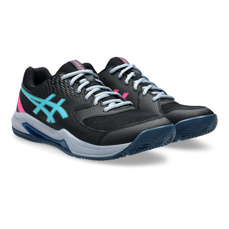 ASICS SHOE G-DEDICATE 8 PADEL MN BLACK/ENERGY AQUA (SS25)