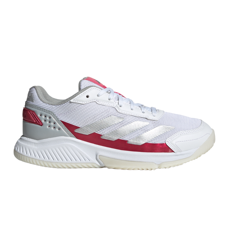 ADIDAS SHOE PADEL COURTQUICK WN CLOUD WHITE/SILVER METALLIC/LUCID PINK (SS25)