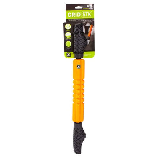 Orange and black grid stick with packaging on a white background