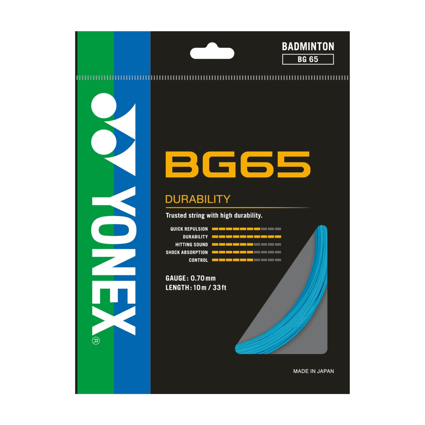 YONEX STRING BMT BG65 22G 0.70MM TUR SET