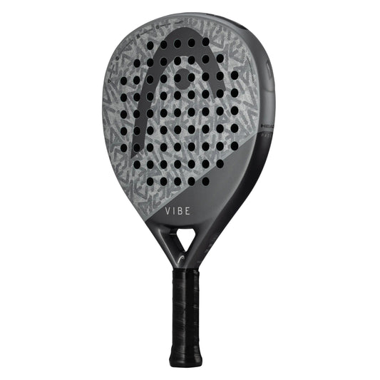Head padel racket with 'Vibe' branding on a white background