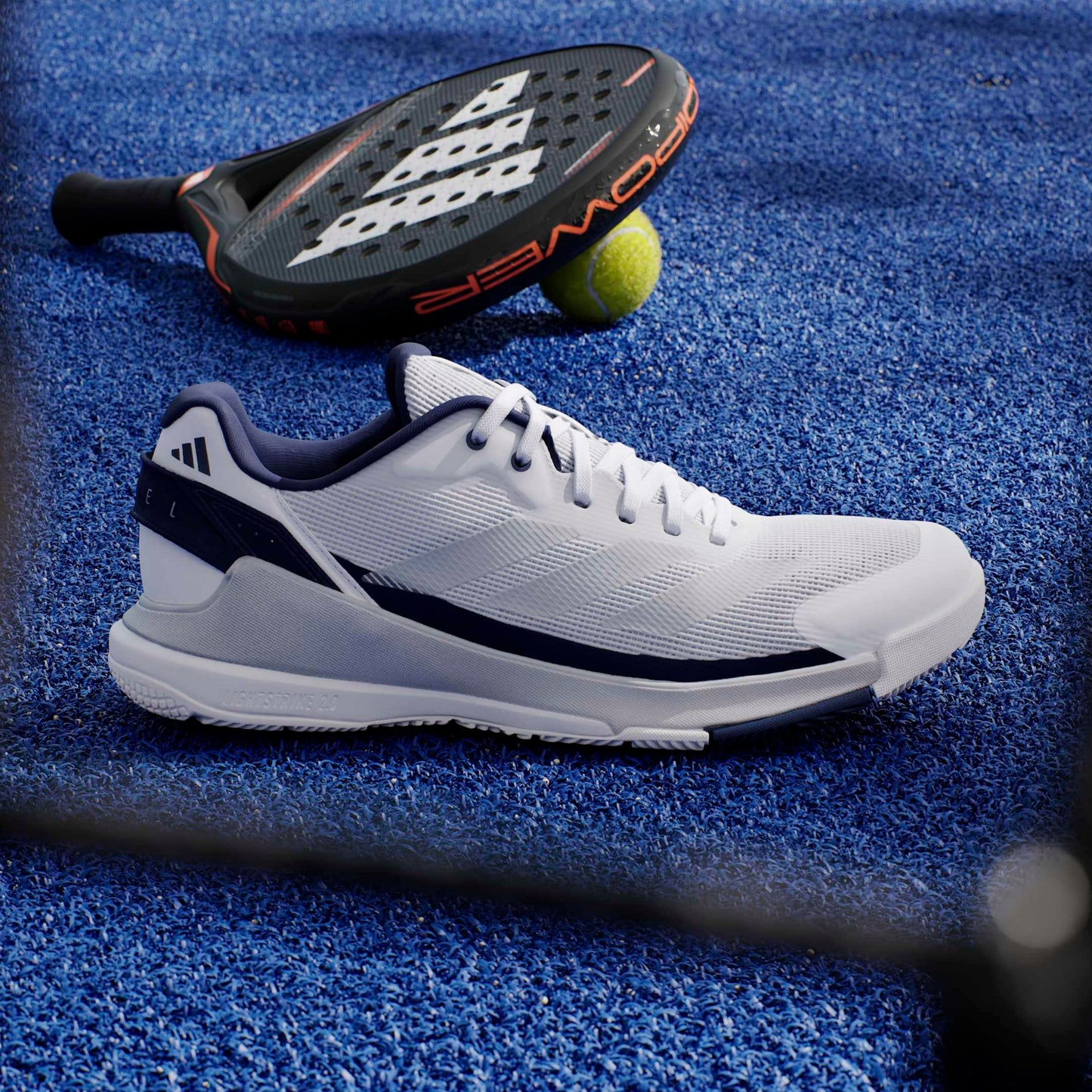 ADIDAS SHOE PADEL CRAZYQUICK MN WHITE/SILVER/DARK BLUE (AW26)