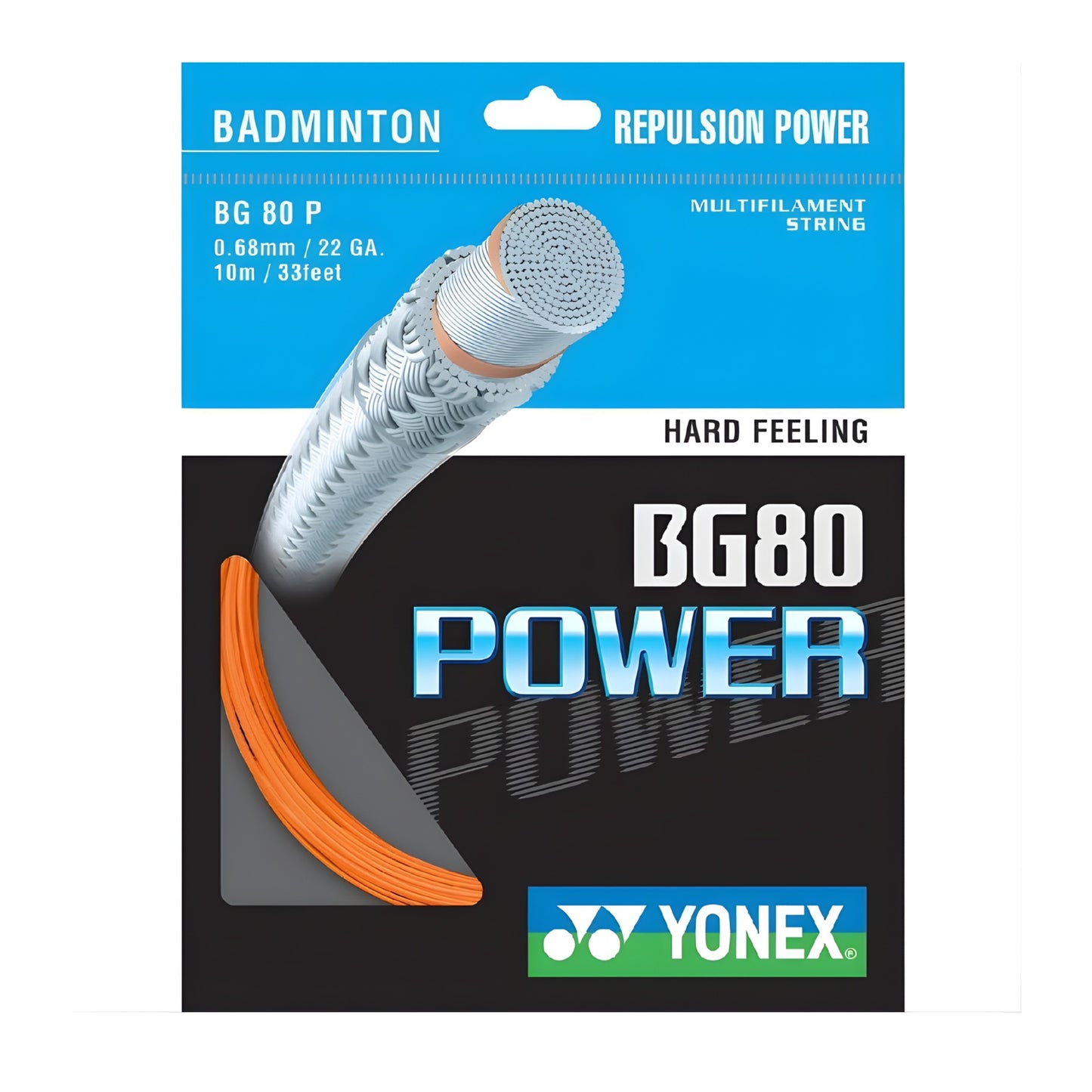 YONEX STRING BMT BG80 22G 0.68MM ORG SET