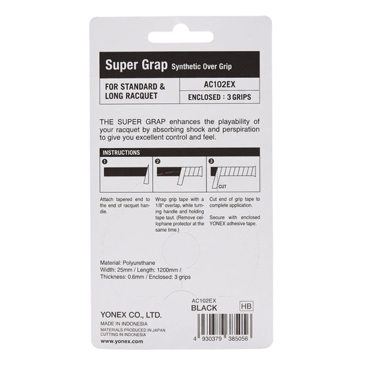 YONEX GRIP OVERGRIP DRY GRAP BLK (3)