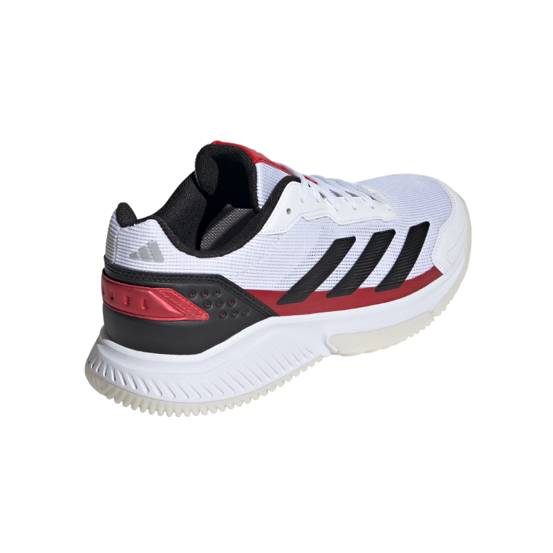 ADIDAS SHOE PADEL COURTQUICK MN WHITE/BLACK/LUCID RED (SS25)