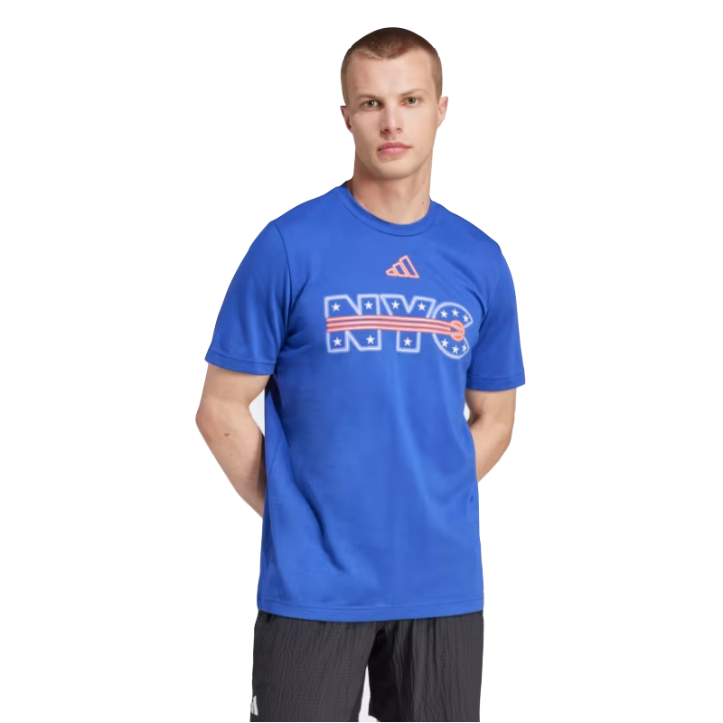 ADIDAS SHIRT TEE NYC GRAPHIC MN LUCID BLUE (AW24)