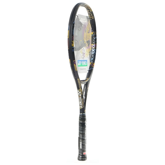 Tennis racket with Yonex branding on a white background