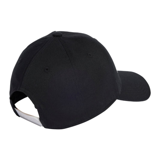 Black Adidas cap on a white background