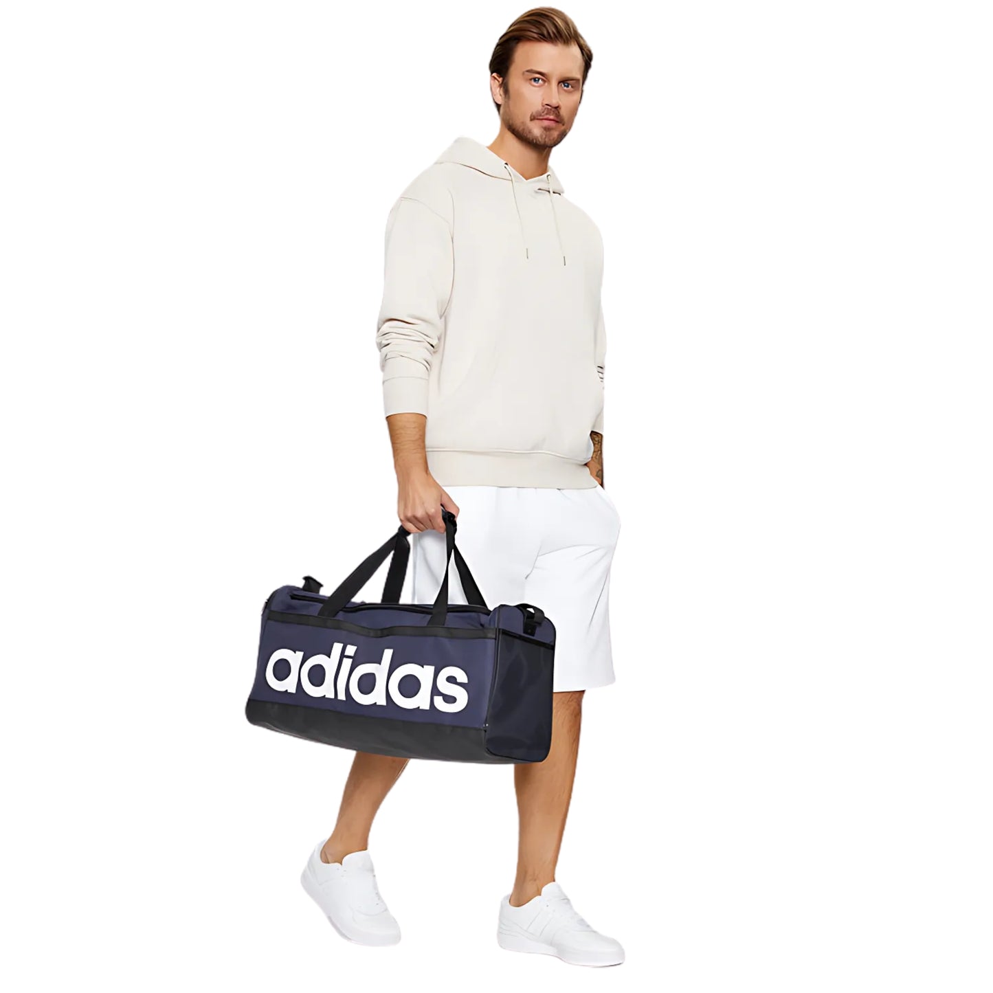 ADIDAS BAG DUFFLE LINEAR SMALL NAVY/BLACK (SS24)
