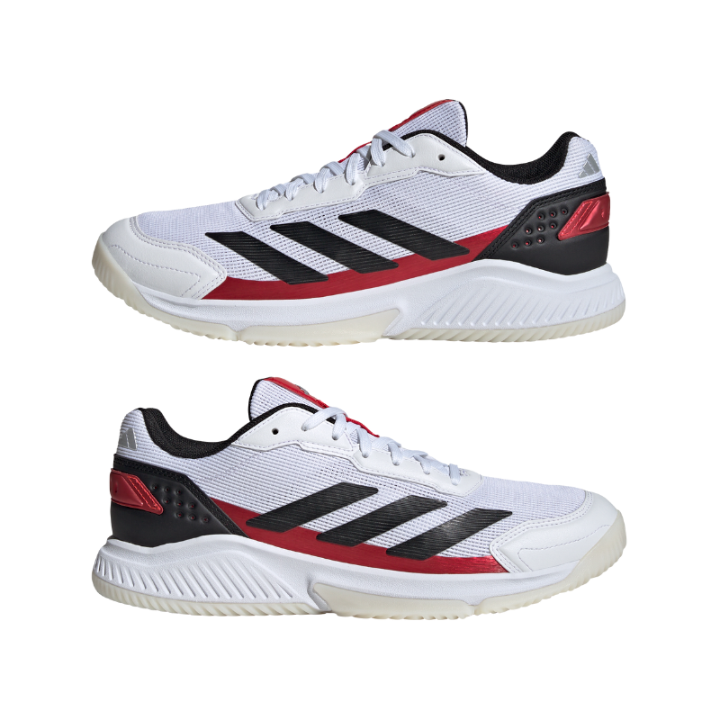 ADIDAS SHOE PADEL COURTQUICK MN WHITE/BLACK/LUCID RED (SS25)