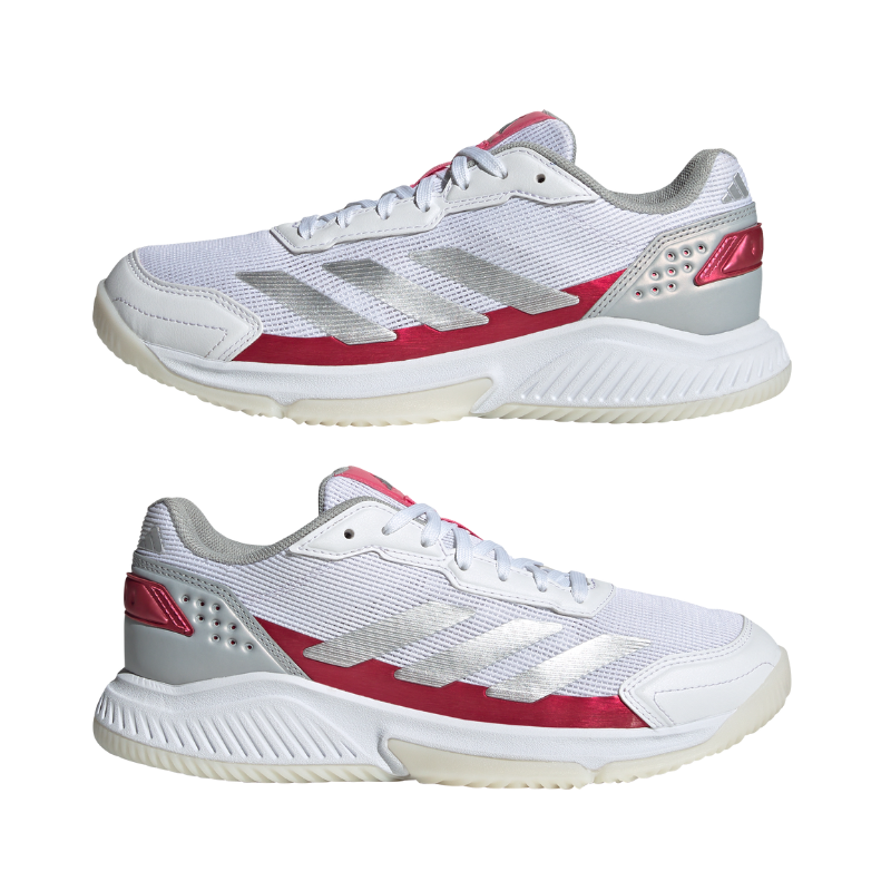 ADIDAS SHOE PADEL COURTQUICK WN CLOUD WHITE/SILVER METALLIC/LUCID PINK (SS25)
