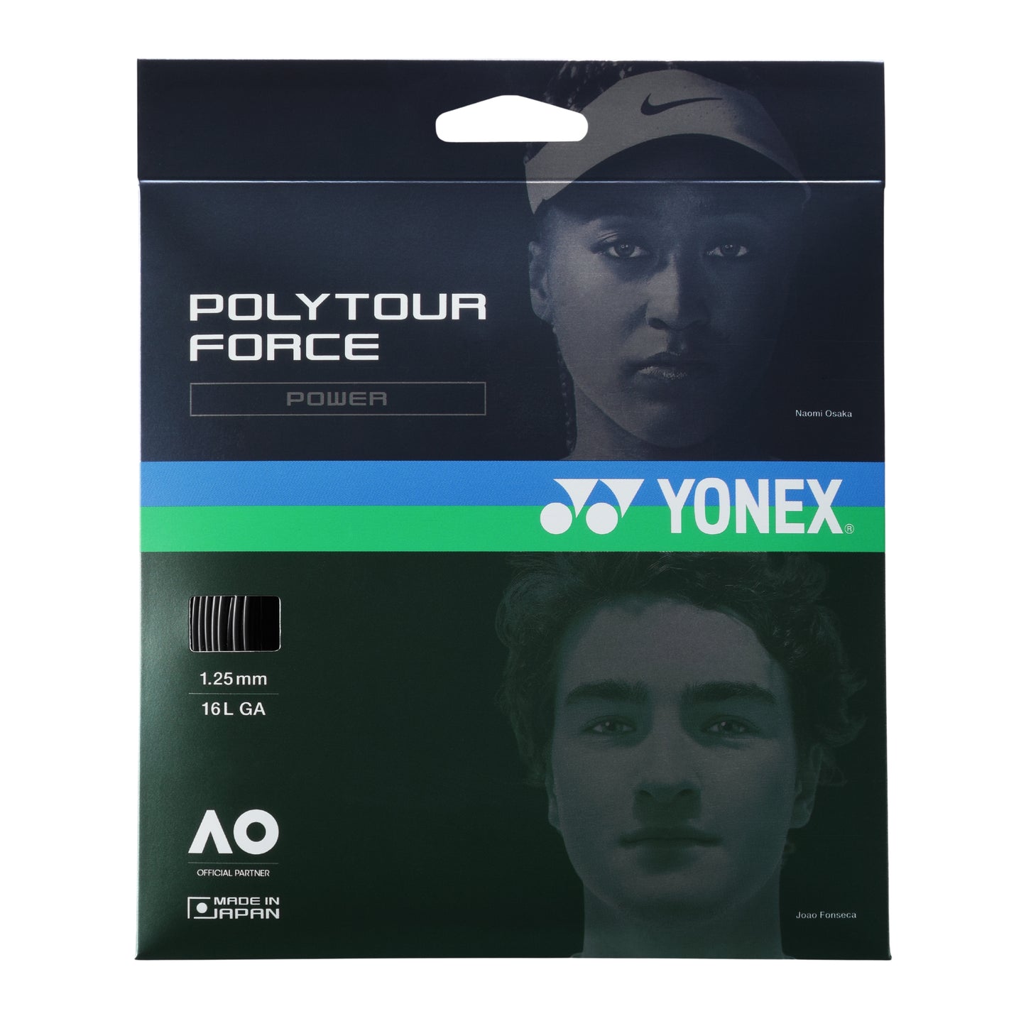 YONEX STRING POLYTOUR FORCE 1.25MM 16L BLACK SET