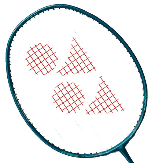 Badminton racket with Yonex logo on a white background
