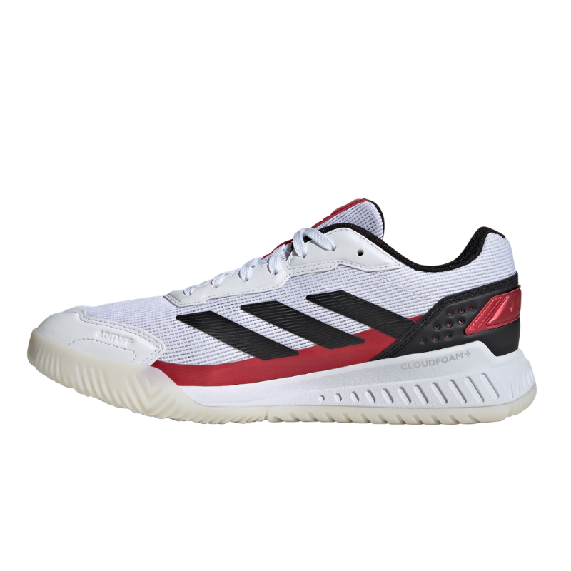 ADIDAS SHOE PADEL COURTQUICK MN WHITE/BLACK/LUCID RED (SS25)