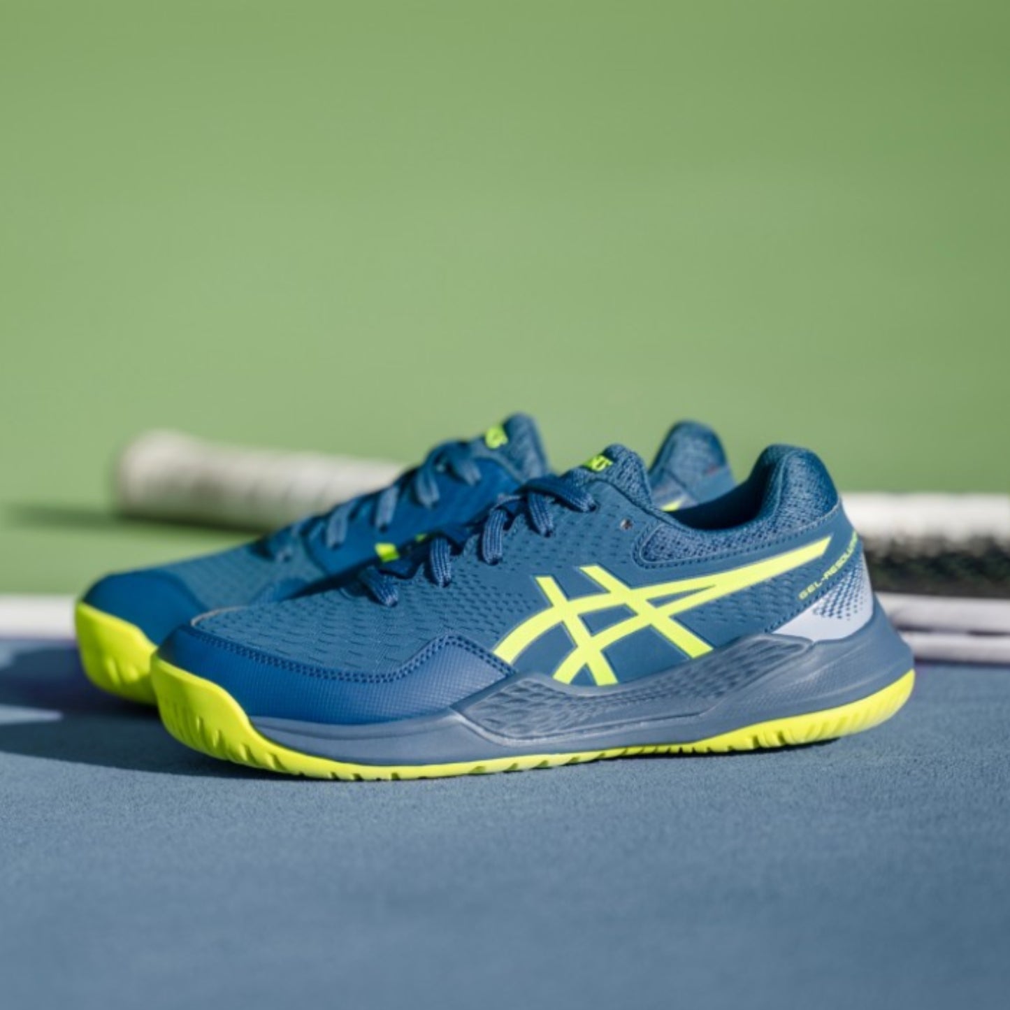 ASICS SHOE G-RESOLUTION 9 KID MAKO BLUE/YELLOW (AW24)