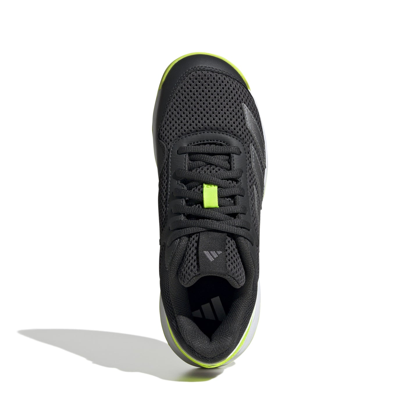 ADIDAS SHOE COURTFLASH KID BLACK/LUCID LEMON (SS25)