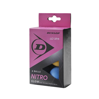 Dunlop Nitro glow tennis ball packaging on a white background