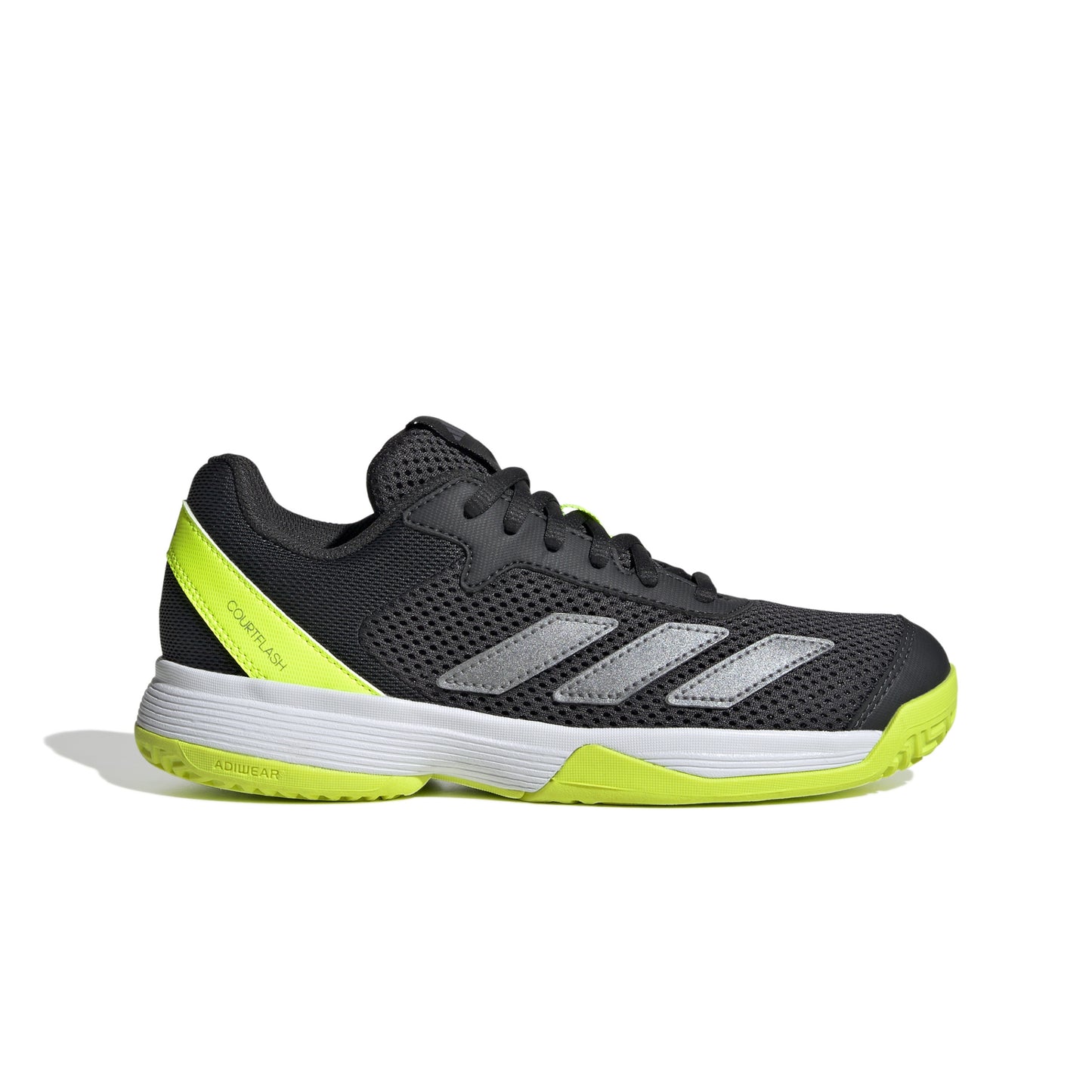 ADIDAS SHOE COURTFLASH KID BLACK/LUCID LEMON (SS25)