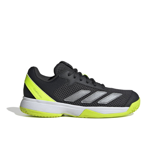 ADIDAS SHOE COURTFLASH KID BLACK/LUCID LEMON (SS25)