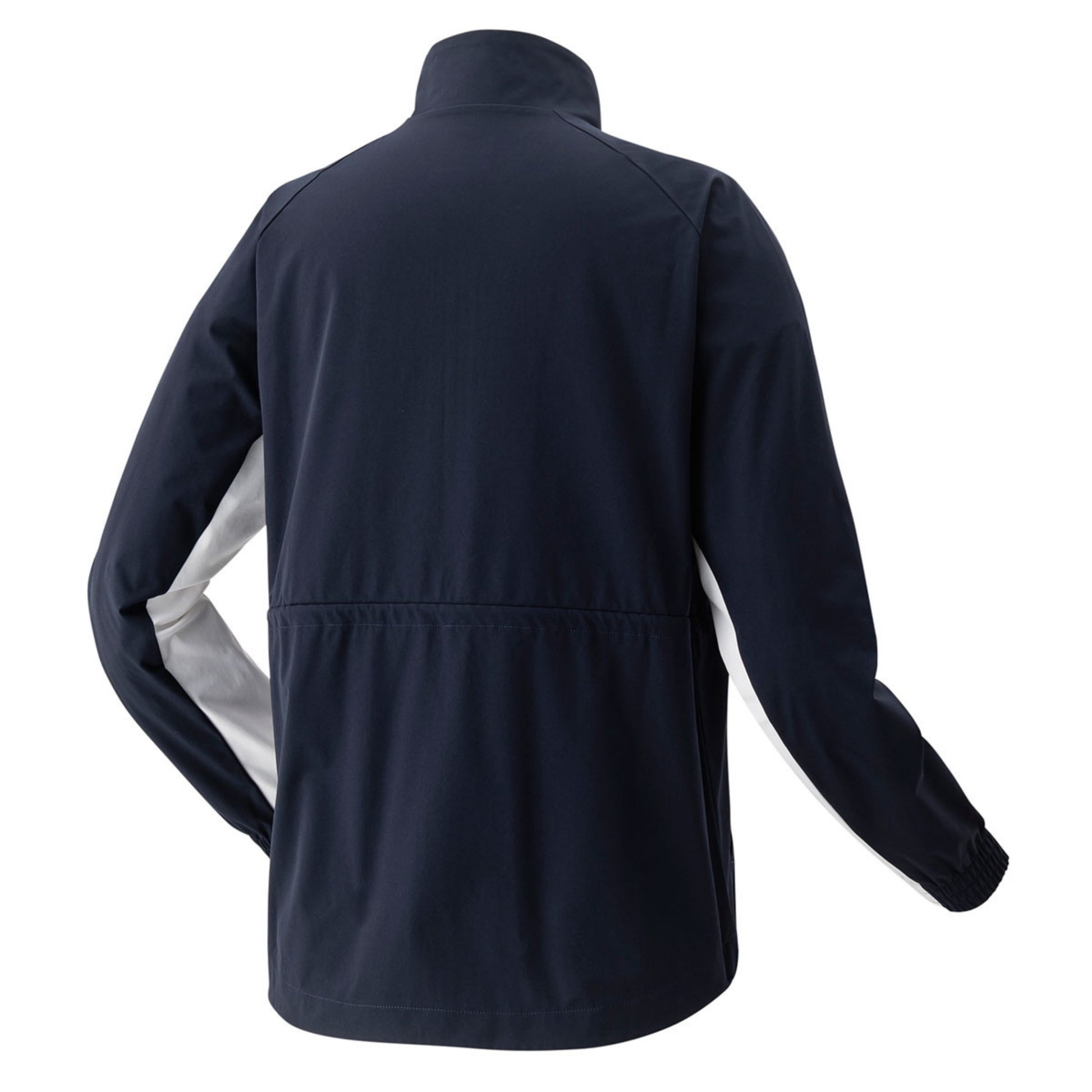 Navy blue jacket on a white background