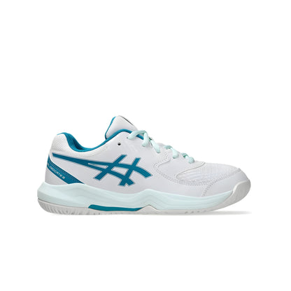 ASICS SHOE G-DEDICATE 8 KID RESTFUL WHITE/TEAL BLUE (AW24)