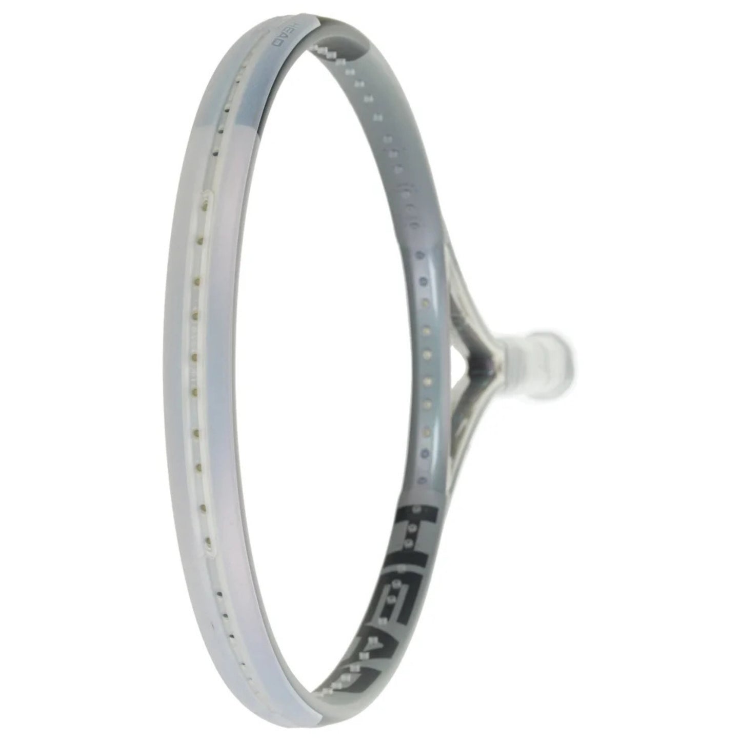 Silver Head tennis racket on a white background