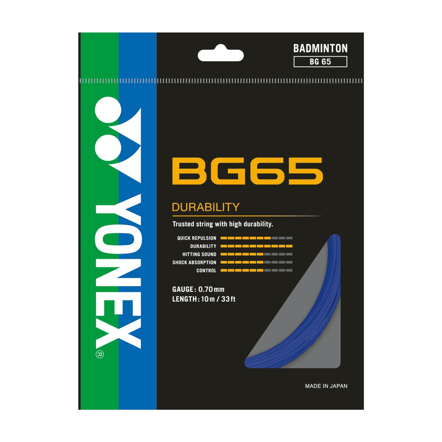 YONEX STRING BMT BG65 22G 0.70MM R/BLU SET