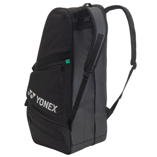 Black Yonex backpack on a white background