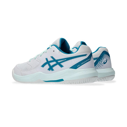 ASICS SHOE G-DEDICATE 8 KID RESTFUL WHITE/TEAL BLUE (AW24)