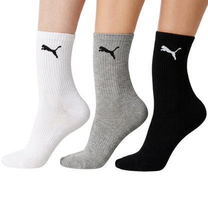 PUMA SOCK CREW LOGO BLACK/GREY/WHITE (3)