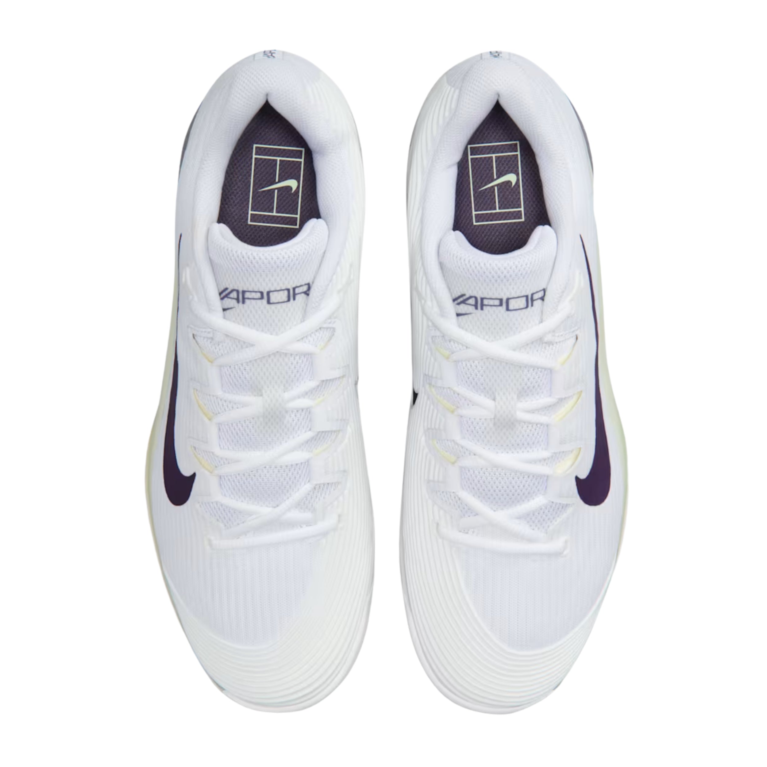 NIKE SHOE VAPOR 12 HC MN WHITE/DARK RAISIN/VOLT TINT (SS26