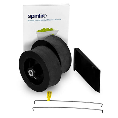 Spinfire pickleball convert kit with manual and parts on a white background