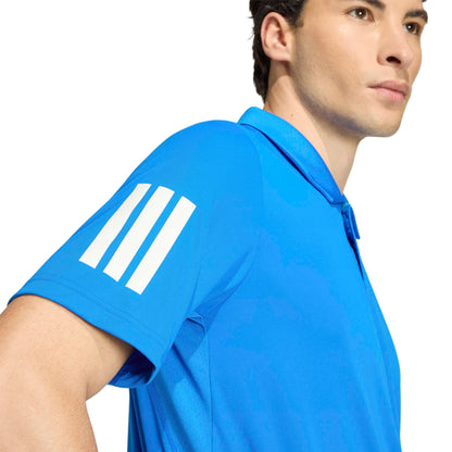 Close-up of a adidas polo shirt on a white background