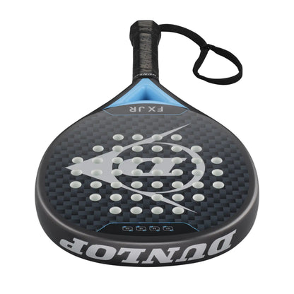 Dunlop padel racket with 'FX JR' branding on a white background