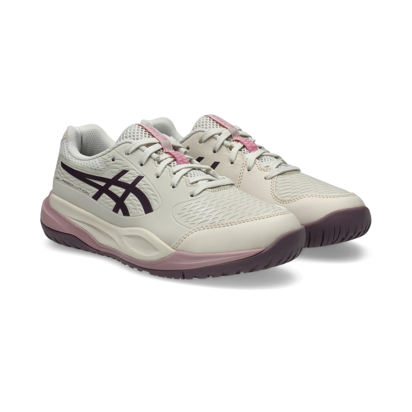 ASICS SHOE G-RESOLUTION X KID SOFT OAT/DARK AUBERGINE (AW26)