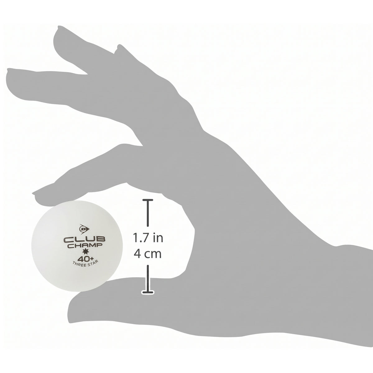 DUNLOP BALL TABLE TENNIS CLUB CHAMP 40+ WHT (6)