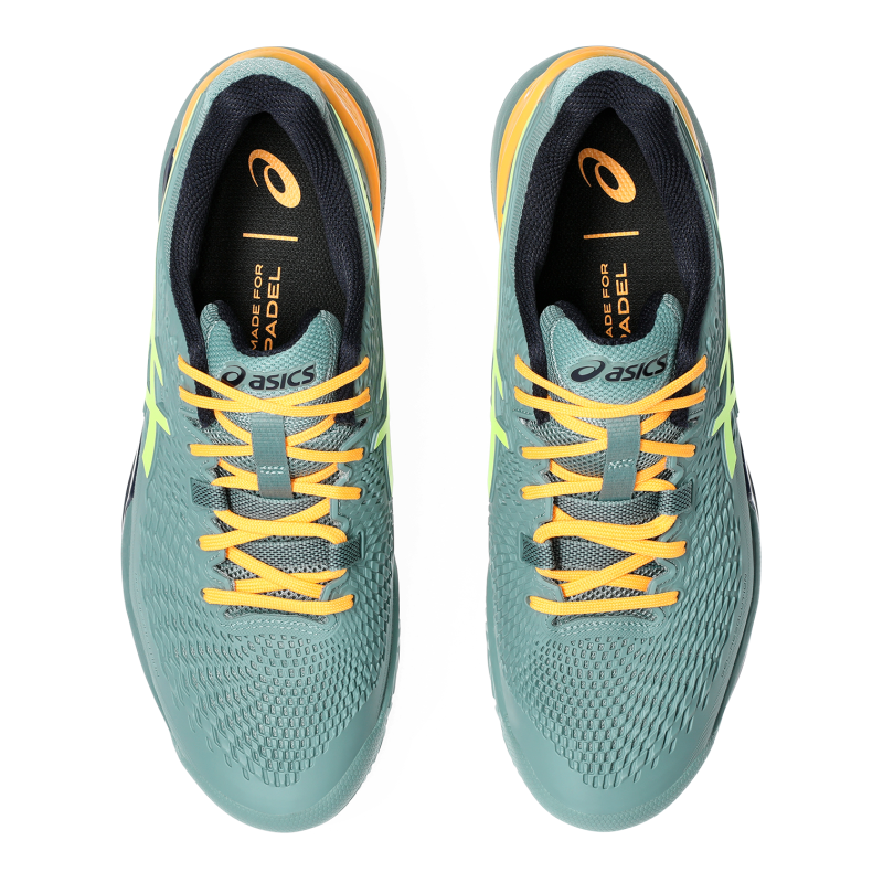 ASICS SHOE G-RESOLUTION 9 PADEL MN CELADON/SAFETY YELLOW (AW24)